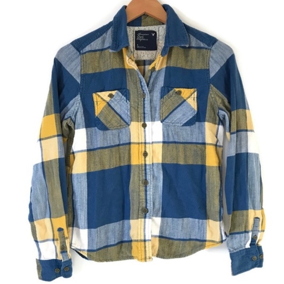 American Eagle Outfitters Plaid Button Down Shirt - Picture 1 of 2